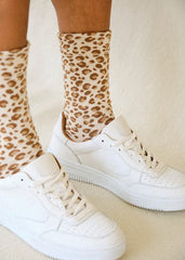 Leopard print socks