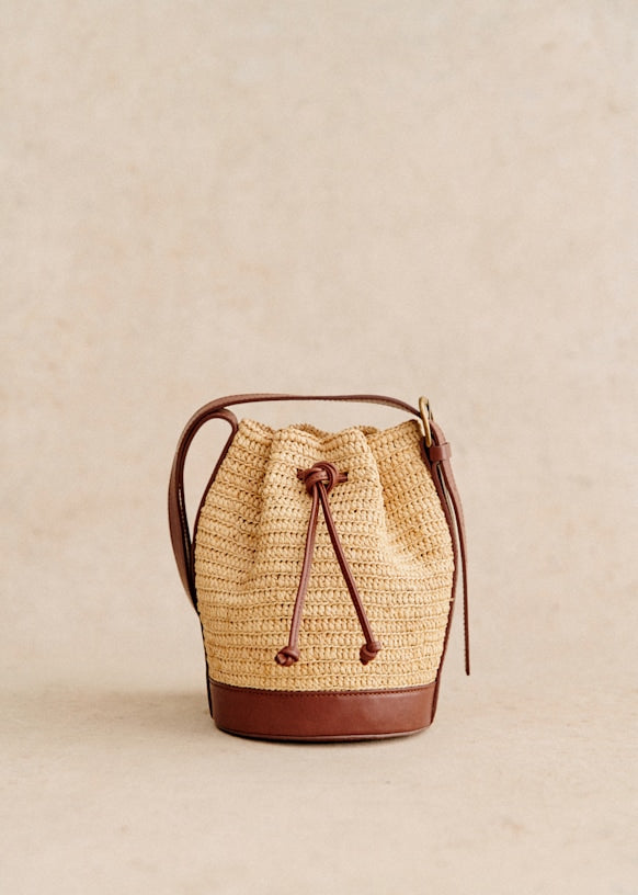 Mini farrow Raphia Bucket
