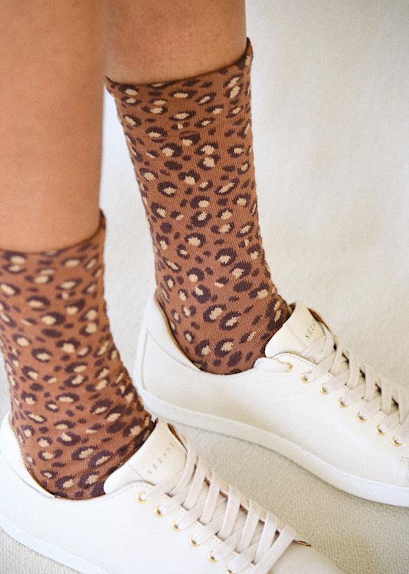 Leopard print socks