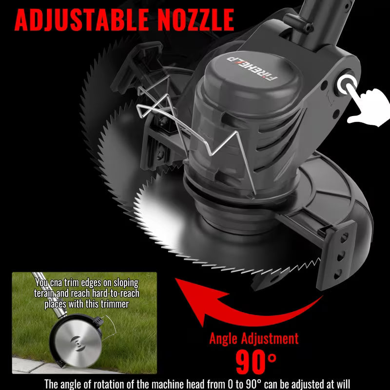 21V Cordless Electric Weed Wacker | 3-in-1 Lawn Trimmer, Edger & Garden Cutter with 3 Blades