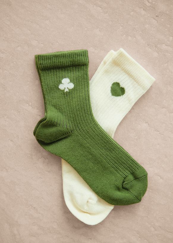Set of 2 heart socks
