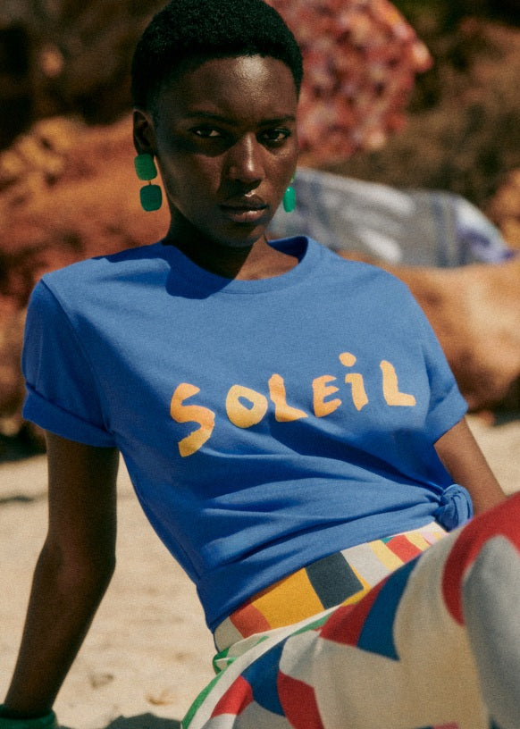 Soleil Manuscrit T-Shirt - Sézane x G.KERO - Pink Creation
