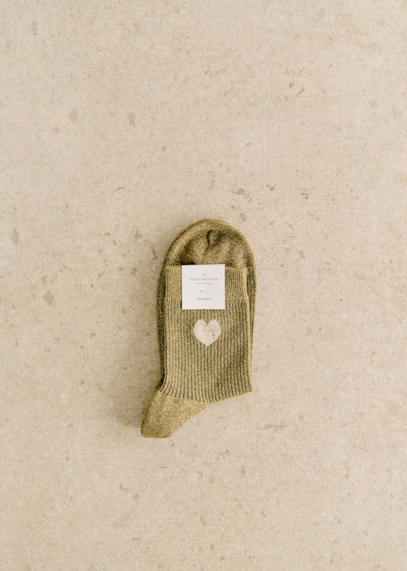 Lurex Hearts Sock Trio in Gift Box