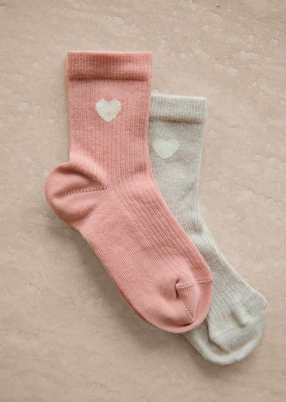 Set of 2 heart socks