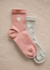 Set of 2 heart socks